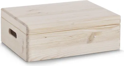 Produktbild von Zeller 13326 Kiste, Holz, Natur, Beige 40 x 30 x 14 cm