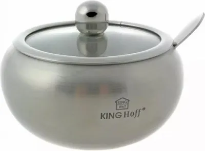 Produktbild von Kinghoff Zuckerdose Aus Stahl Mit Löffel Kh-3732 Satiniert