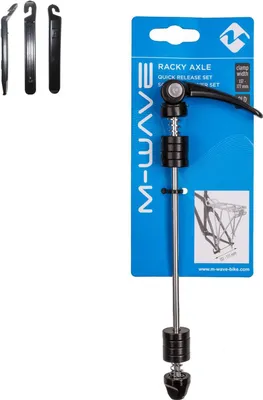 Image de Kit de serrage rapide M-Wave Racky Axle, largeur de serrage 137-177 mm, démonte-pneu inclus