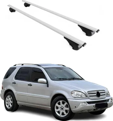 Image de Barres de toit Transversales pour Mercedes Classe M W163 1998-2005 Fer Argent