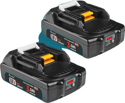 Obrázok produktu pre Akumulátor pre 18 V elektrické náradie, vysoká kapacita, spoľahlivý ochranný systém, 2 ks 3 Ah akumulátorov
