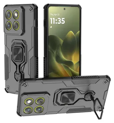 Immagine prodotto di Custodia per cellulare con anello per Motorola Edge 70 5G in TPU e PC, resistente agli urti, con funzione di supporto