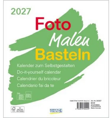 Zdjęcie produktu dla Kalendarz z zadaniami: malowanie, rysowanie i rękodzieło – biały, 2027
