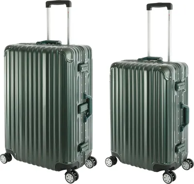 Image de Travelhouse London - Set de 2 valises M+L - Polycarbonate rigide vert