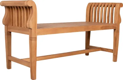 Produktbild von Gartenbank Wigan Teak 130 cm ohne Rückenlehne Massivholz