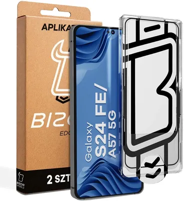Produktbild von Gehärtetes Glas mit Applikationsrahme für Galaxy S24 FE / A57 5G, Bizon Glass Aplikator Edge, 2 Sets