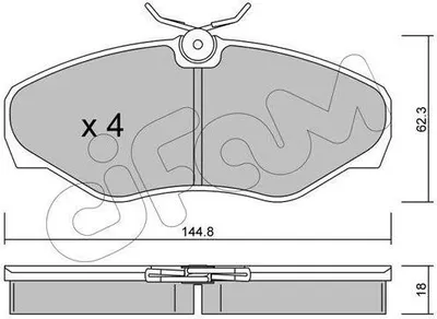 Produktbild von CIFAM Bremsbeläge Satz Vorne Bremsklötze für OPEL Vivaro A Kastenwagen (X83) 822-338-2