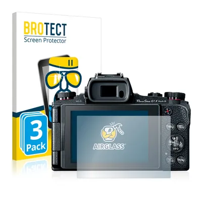 Produktbild von 3x BROTECT Schutzglas für Canon PowerShot G1 X Mark III Schutzfolie Panzer Folie Glas Display Schutz klar