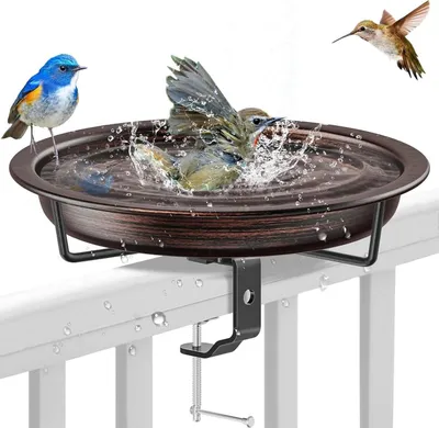 Image de Mangeoire à oiseaux suspendue pour balcon et jardin Vintage-Cuivre