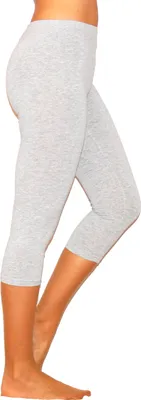 Zdjęcie produktu dla Legginsy damskie 3/4 Capri bawełniane LIGHT GREY XL