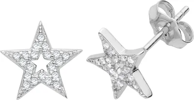 Produktbild von Süße 925 Sterling Silber Damen - Paar Ohrstecker mit Zirkonia - 10mm*10mm; TRS24917