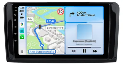 Obrázok produktu pre 9-palcové autorádio s Androidom 4+64 GB, podporou CarPlay a Android Auto, DSP pre Mercedes-Benz triedy ML/GL (W164, X164) z rokov 2005–2012, GPS navigáciou, rozmerom 2-DIN, Bluetooth a Wi-Fi