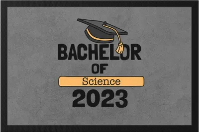 Produktbild von Bachelor of Science 2023 Fußmatte Studium Absolvent Abschluss Geschenk Bachelorabschluss Uni