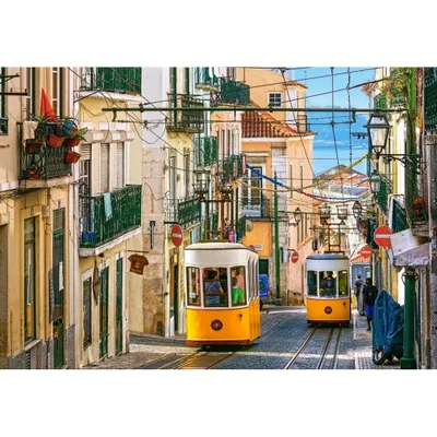 Zdjęcie produktu dla Puzzle CASTORLAND Tramwaje w Lizbonie, Portugalia 1000 elementów