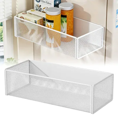 Magnetische Aufbewahrungsbox, Küchenorganizer, 27 cm, weiß