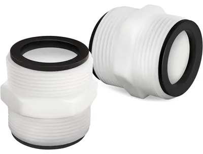 Productafbeelding van Poolaansluitset 38mm, slangconnector voor Intex/Coleman, met afdichting, set van 2