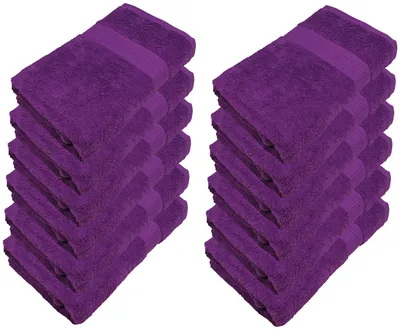 Produktbild von 12er Pack Gästetücher 30 x 50 cmMIA-A00-GAT-30x50-LILA-12