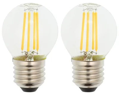 Productafbeelding van Vito Lighting LED Kogellamp P45 E27 Helder - 6W 726lm 2700K - Warmwit - Vervangt 50W - 2 stuks