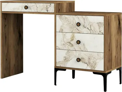 Image de Artegna - Console, 124x40x85h cm Noyer Marron, 2 Étagères