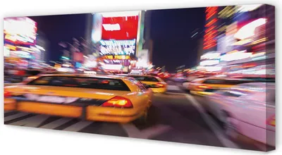 Produktbild von Leinwandbild 125x50 Wandkunst Das Auto Stadt des Lichts