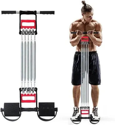 Zdjęcie produktu dla Ekspander klatki piersiowej 15-75 kg - Trener ramion pleców - Trening siłowy z ekspanderem sprężynowym