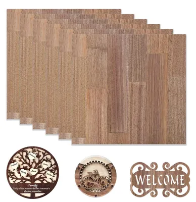 Imagen del producto de Solidchoice - Juego de 6 tablones de madera sin tratar, de 30 x 30 cm, para proyectos de bricolaje