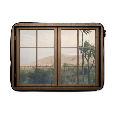 Produktbild von MuchoWow® Laptop Hülle 13 Zoll Aussicht - Düne - Baum Laptoptasche - Laptophülle - Sleeve - Rundumschutz