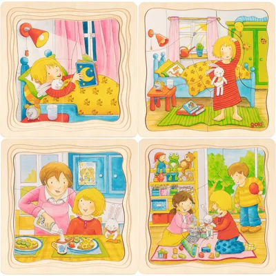 Produktbild von Schichtenpuzzle Mein Tag, 20 x 20 x 1,5 cm