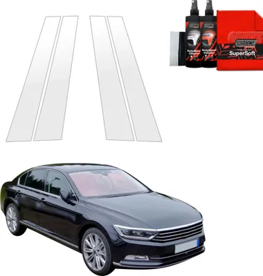 Zdjęcie produktu dla folia ochronna 4w1 Grizz Protector na słupki A-B-C - Volkswagen Passat B8 Sedan (2014-2022)