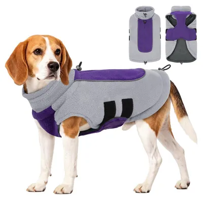 Produktbild von Hundepullover Fleece Warme Weste für Große Hunde Lila XL