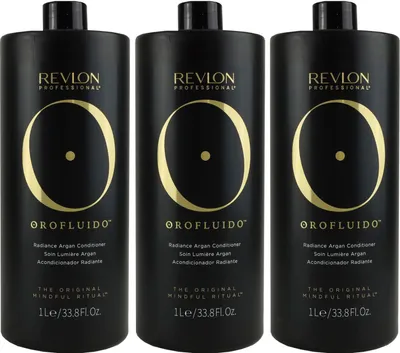 Produktbild von Revlon Orofluido 3 x 1000 ml Conditioner für jeden Haartyp mit Arganöl Set