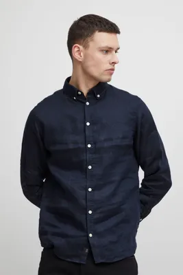Produktbild von CASUAL FRIDAY CFAnton Herren Freizeithemd Hemd Basic Leinenhemd Button-Down-Kragen Regular Fit