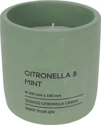 Image de Bougie à la citronnelle Pro Garden dans un pot de 10 cm, vert