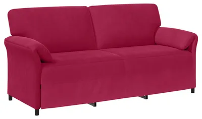 Image de Canapé 3 places vidaXL, rouge bordeaux, 198 x 83 x 95 cm, velours