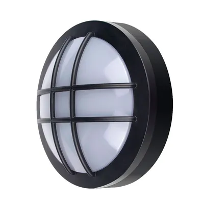 Obrázok produktu pre Solight Čierne LED stropné/nástenné svietidlo guľaté s mriežkou 13W IP65 WO753