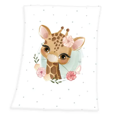 Produktbild von Giraffe Microfaserflausch-Decke / 75x100 cm