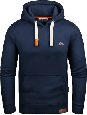 Productafbeelding van Omgoods - GEC023 Heren Hoodie Sweatshirt Pullover - Donkerblauw