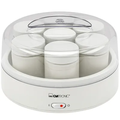 Produktbild von Clatronic Joghurtbereiter | Joghurt selber machen | inkl. 7 Gläser | einfache Zubereitung | Joghurt Maker für bis zu 1,1L Joghurt | JM 3344