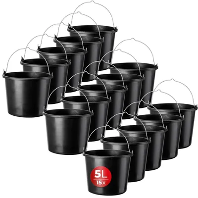 Zdjęcie produktu dla KADAX Wiadro Plastikowe Budowlane Gospodarcze 5L 15szt
