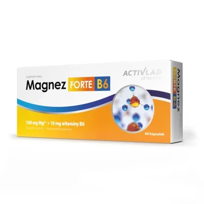 Immagine prodotto di Magnesio FORTE B6 Alto contenuto di magnesio e vitamina B6 Activlab Pharma