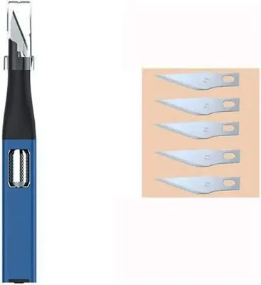Produktbild von Pronett XJ5441 Modellbaumesser mit Ersatzklingen, rot