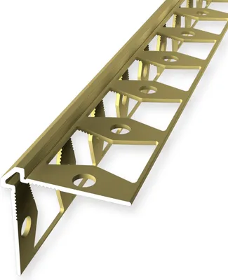 Produktbild von Wandprofil 25 x 25 x 2700 mm Einfasshöhe 2 mm Tapetenprofil Aluminium eloxiert Glatt Geschlossen Gestanzt Gold Küberit