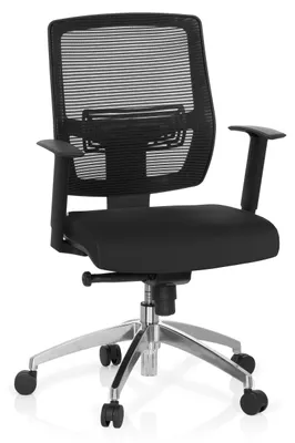 Obrázok produktu pre Kancelárske kreslo, otočné, NET 90 / čierne