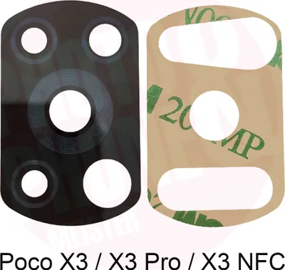 Produktbild von Xiaomi Poco X3 / X3 Pro / X3 NFC Kamera Linse Glas Camera Glass Lens + Kleber Neu