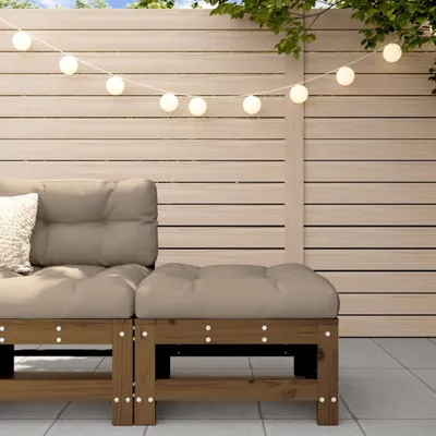 Produktbild von [Home] Gartenhocker mit Kissen Honigbraun Massivholz Kiefer , Neue Mode 2024 im häuslichen Leben