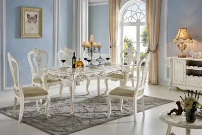 Produktbild von Barock Lehnstühle Klassische Esszimmer Garnitur Stühle Essgruppe 6x Lehnstuhl