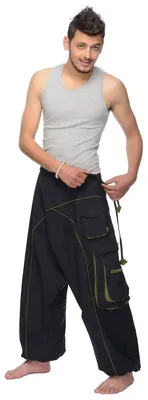 Immagine prodotto di Pantaloni harem, pantaloni a palazzo, pantaloni "Aladino", pantaloni ampi, pantaloni da yoga, pantaloni "Goa", pantaloni "sarouel", pantaloni larghi, pantaloni "Aladino", pantaloni da tempo libero. Articolo: pantaloni da uomo. Colore: nero. Taglia: S/M