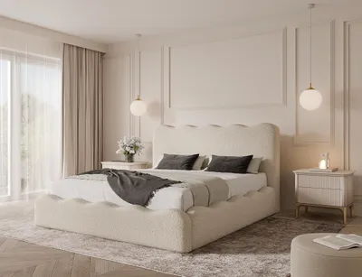 Produktbild von Emlar Polsterbett Bora 180x200 cm - Bett mit Bettkasten & Lattenrost - Bouclé-Stoff - Doppelbett mit Stauraum Beige (Quelle 02)