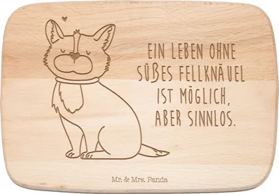 Produktbild von Mr. & Mrs. Panda Frühstücksbrett Hund Glück - Transparent - Geschenk, Liebe, Herz, Holzbrett, jausenbrett, vesperbrett, glücklich, Spruch, Sprüche, schneidbrett