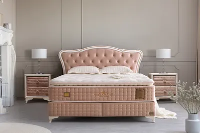 Productafbeelding van Pointhome Bambi boxspringbed set, 160x200, H2/H3, Viscolux, traagschuim en topper matrassen, pocketvering systeem, 1x matras, 2x bedbodems, 1x hoofdbord